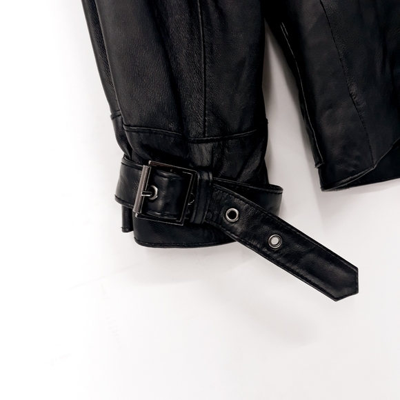 Rachel Zoe Moto Genuine Leather Jacket Size XXS - Picture 7 of 14